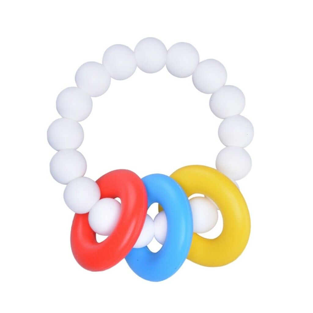 Baby Teething Toys BPA Free Children's Silicone Teething  Bracelet White