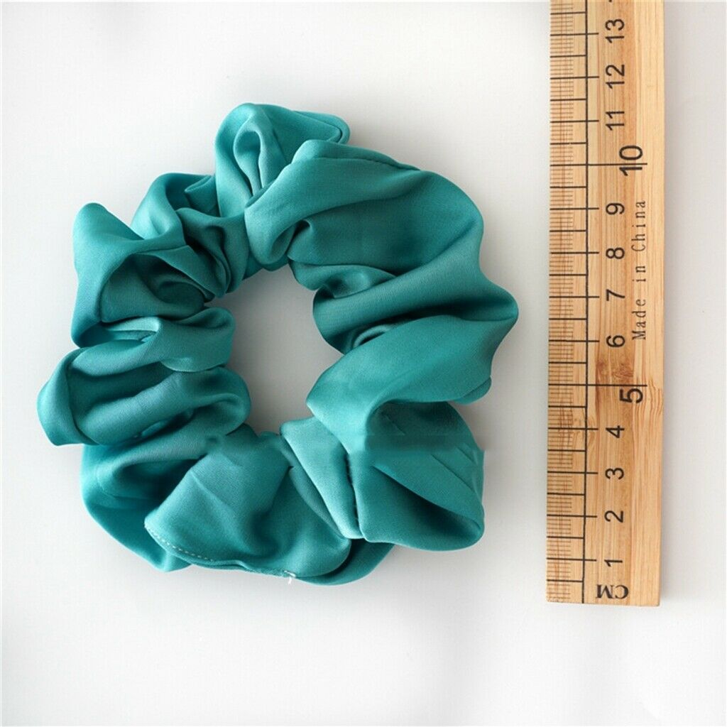 Pack of 11 Women's Hair Silk Scrunchies Satin Elastic Hair Bands Ties Ropes