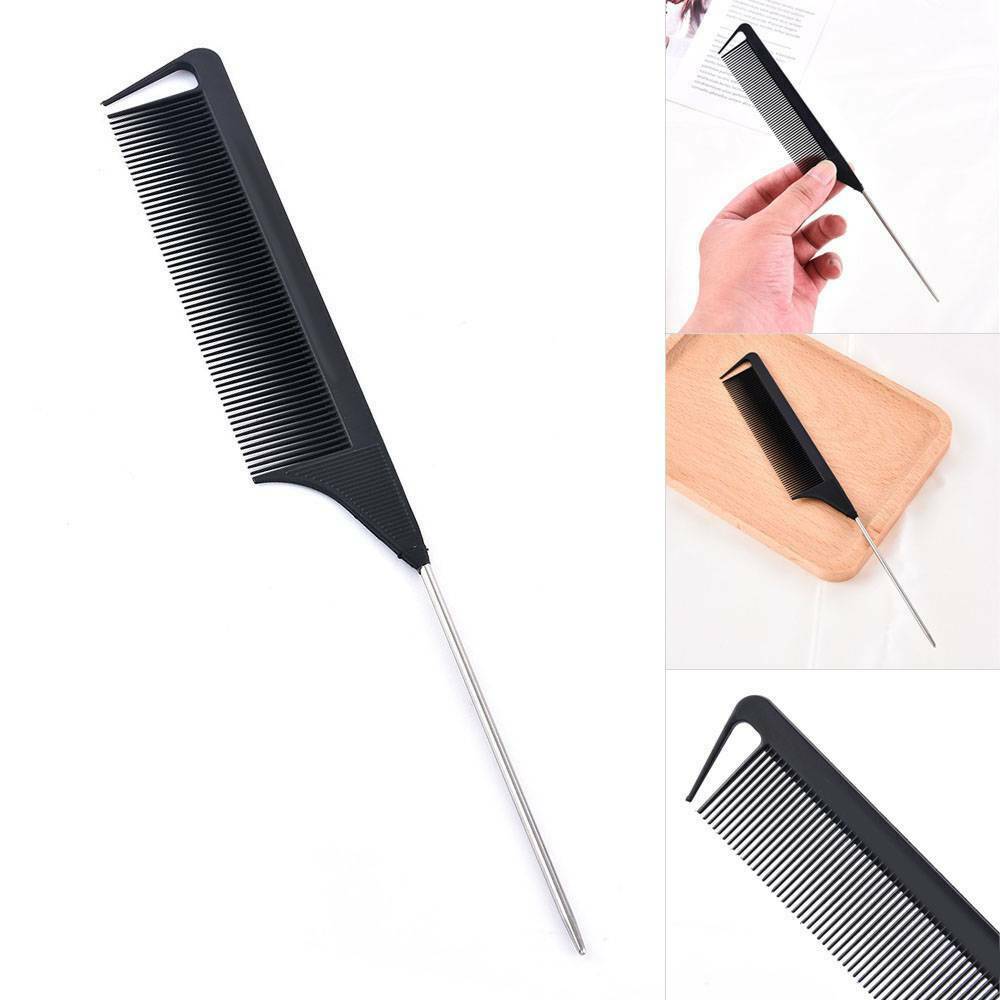 1pc Fine Spaced Teeth Comb For Sectioning Parting Lifting Rat Tail Hair Comb Top