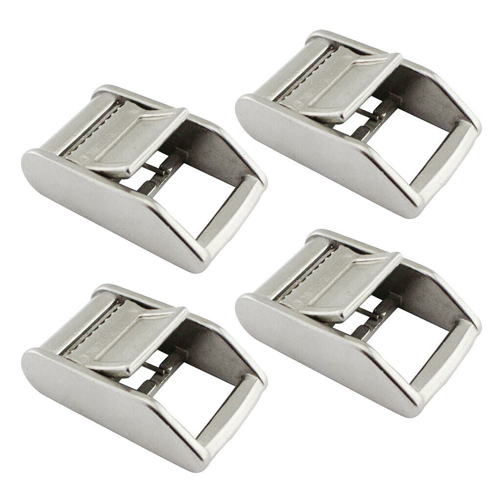 4 Pieces 25mm 316 Stainless Steel Cam Buckle for Tie-Down Straps