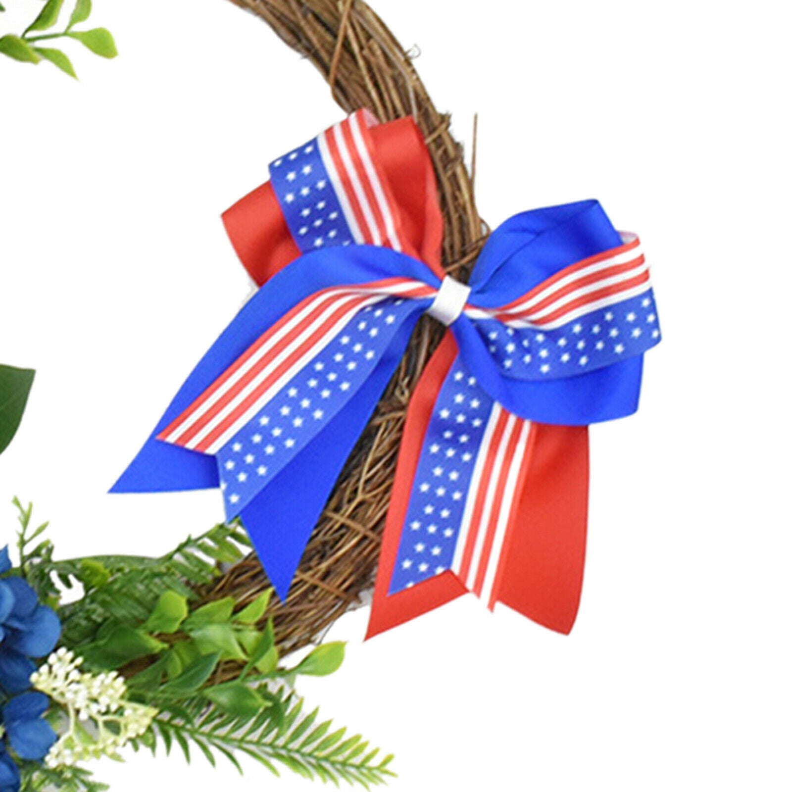 American Wreath Hydrangea Flower Garland Memorial Day Wall Hanging Ornament