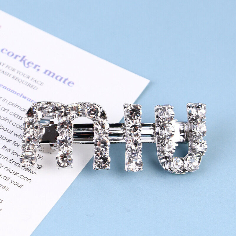 Simple letter hairpin temperament girl bangs clip side clip spring clip