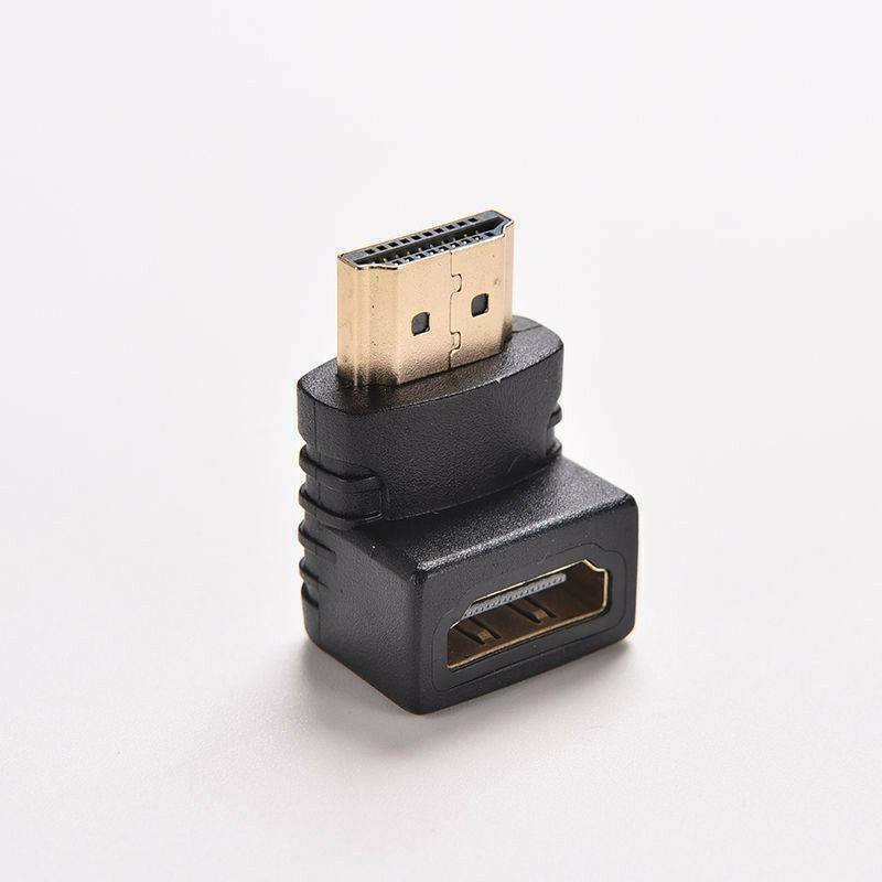 2pcs 90 DEGREE RIGHT ANGLE / 270 HDMI 4K CABLE ADAPTER Female to Male CONNECTOR