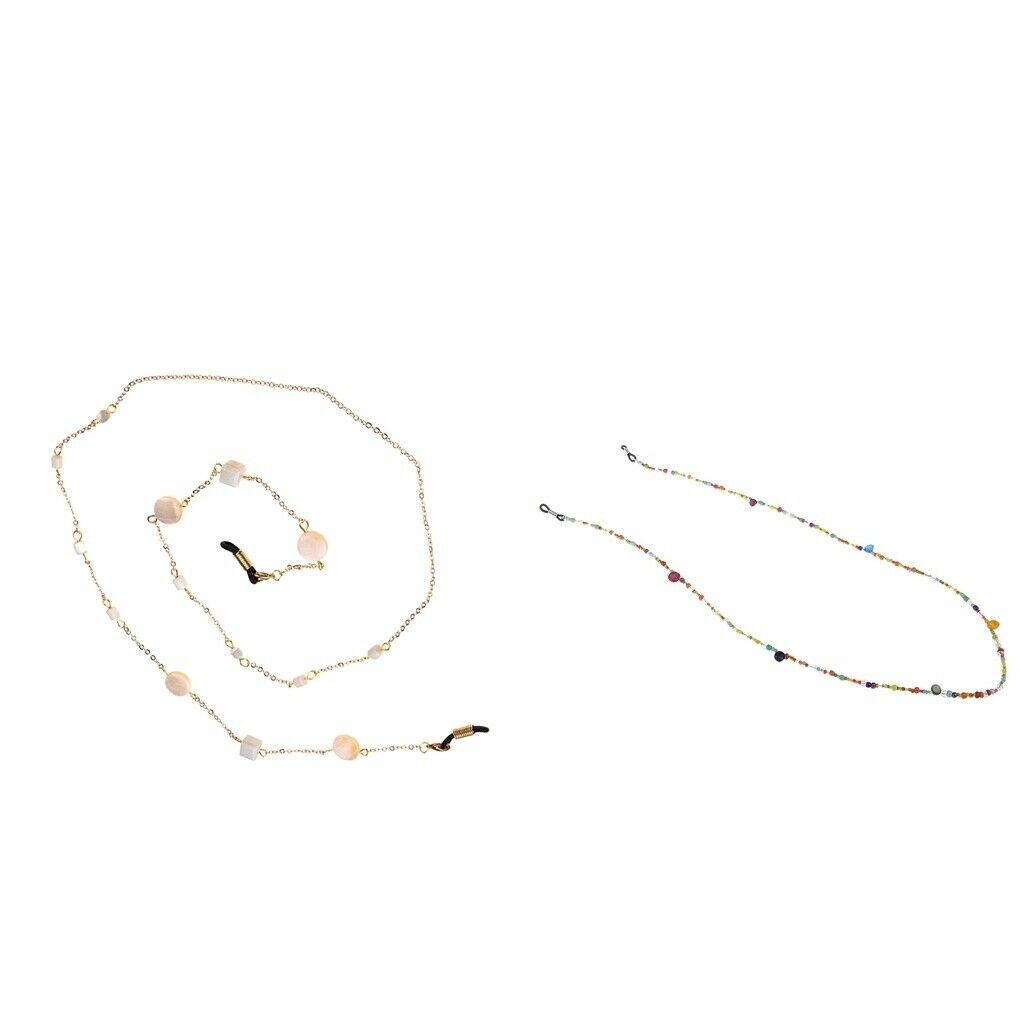 2x Exquisite Sunglasses Necklace Cord Delicate Sunglasses Spectacles Chain