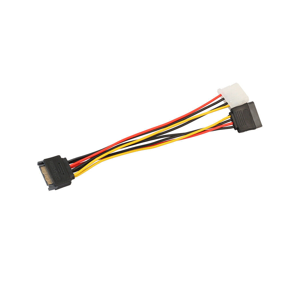 15pin SATA Male To 4pin / 15pin Female Power Adapter Splitter Y Cable For IDE