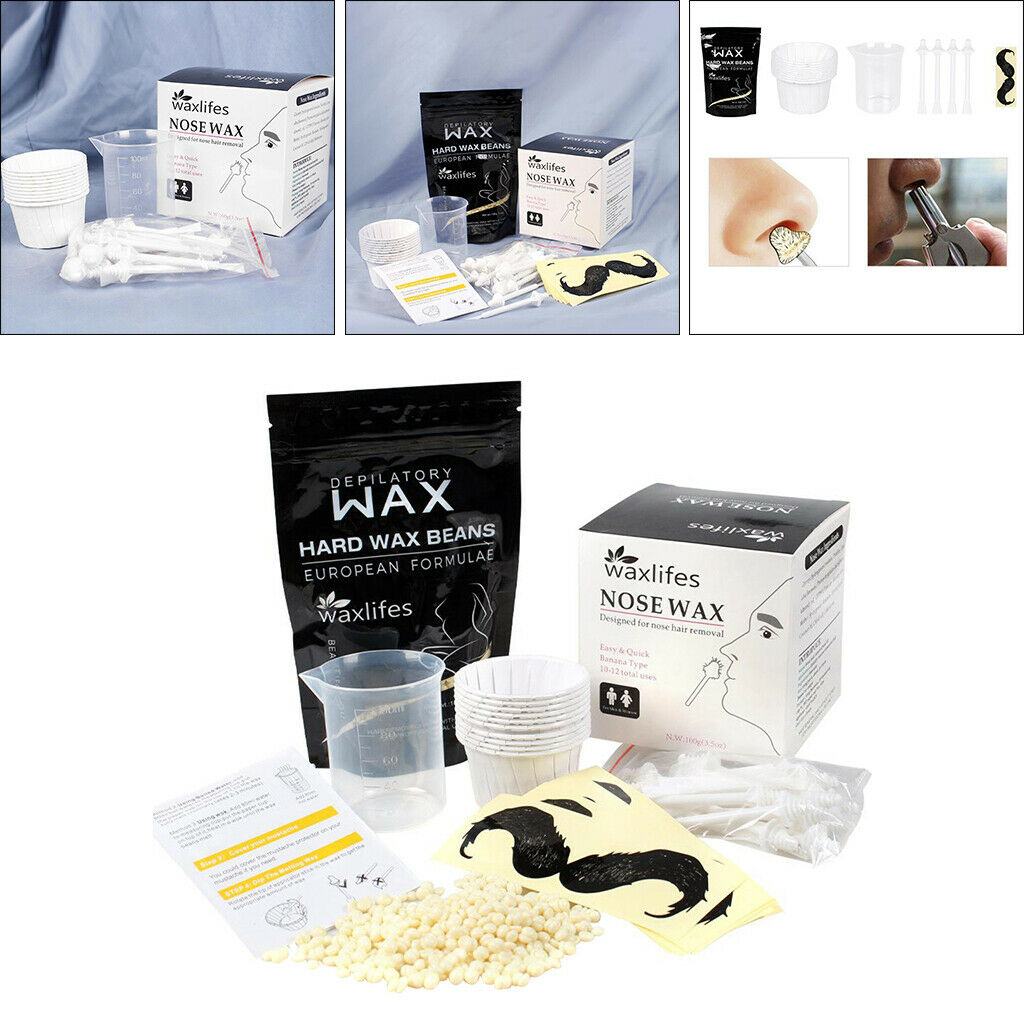 Gentle yet Painless Quick Nose Wax Kit for Men Eyebrows Ears Facial Nose