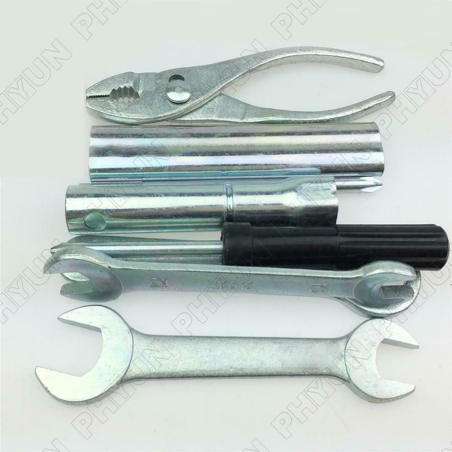 7Pc Motorcycle Repair Spark Plug Spanner Wrench Socket Tool Kit For Suzuki GN250