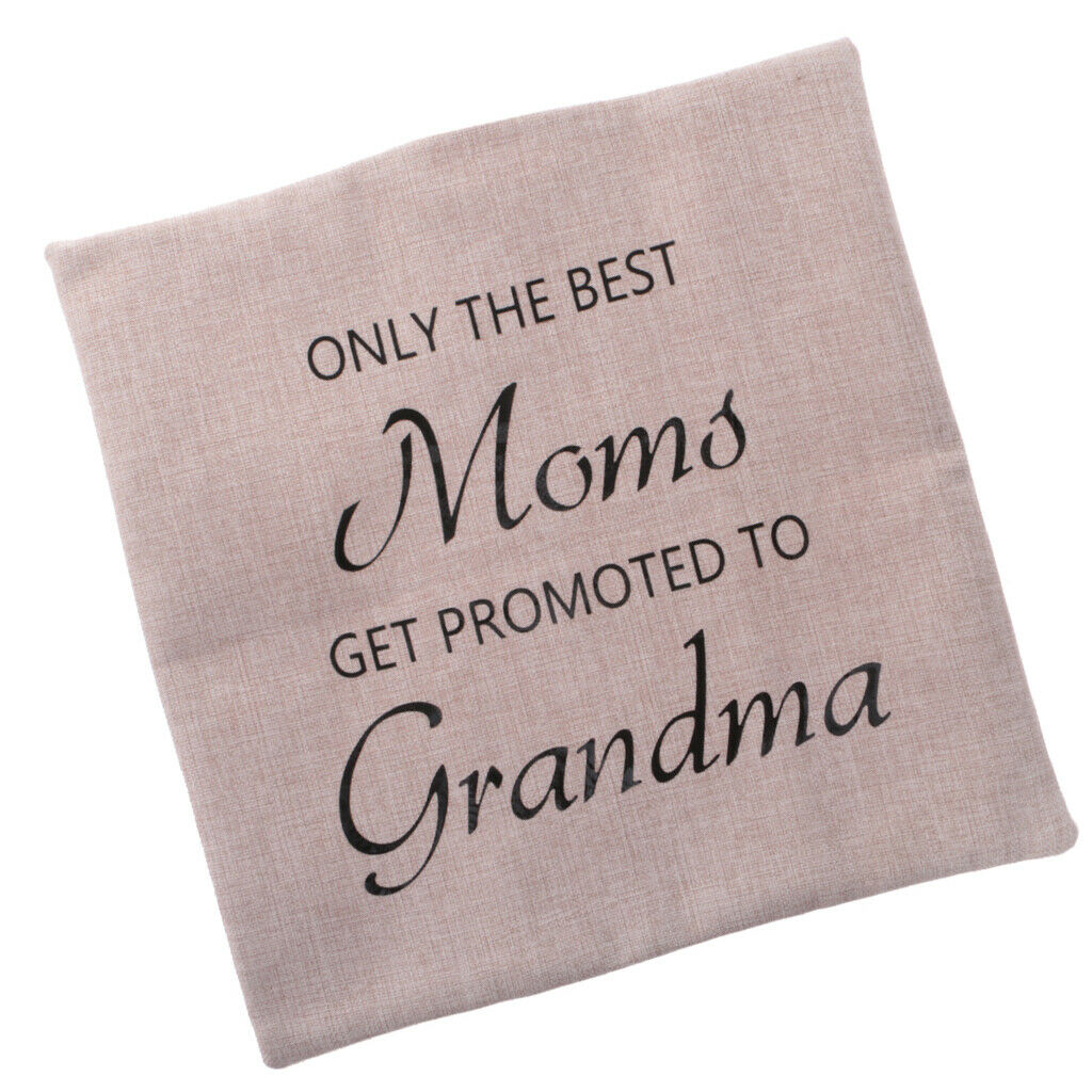 Only the Best Moms Get Promoted to Grandma Linen Cushion Case Throw Pillow Cover