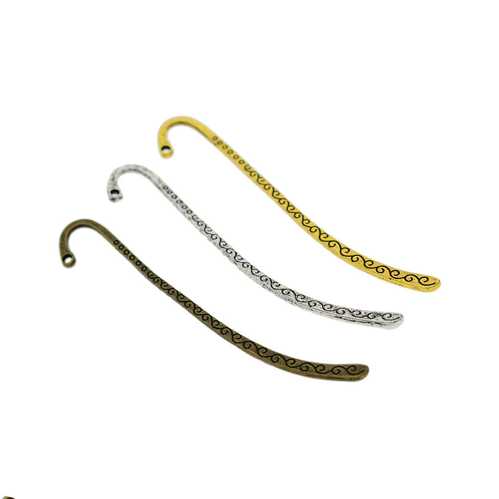 60 Pieces Mixed Colors Classical Line Delicacy Metal Beading Bookmarks for