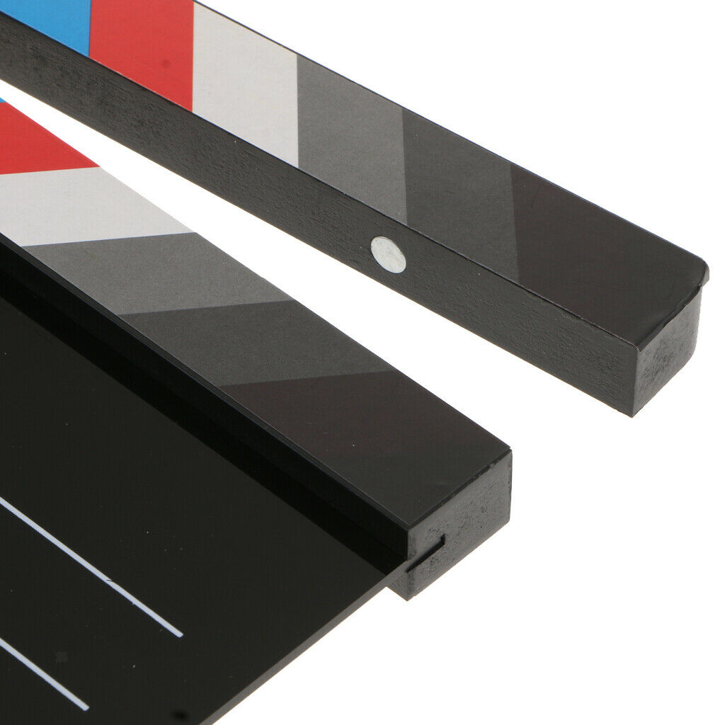Acrylic Clapboard Dry Erase Director TV Film Movie Slate Cut Action Scene