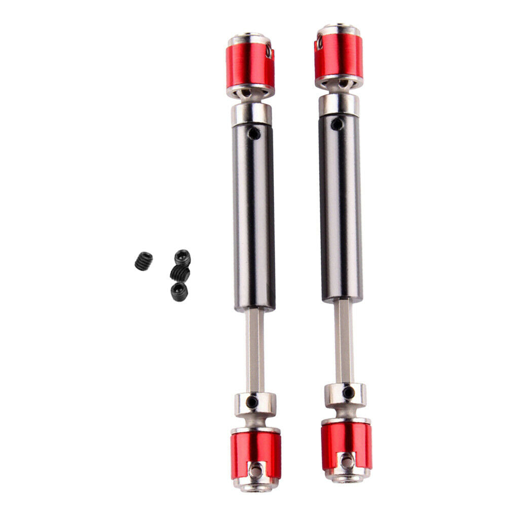 2PCS Metal Upgrade Universal Drive Shaft 112-155mm for 1/10 RC Car SCX10 D90