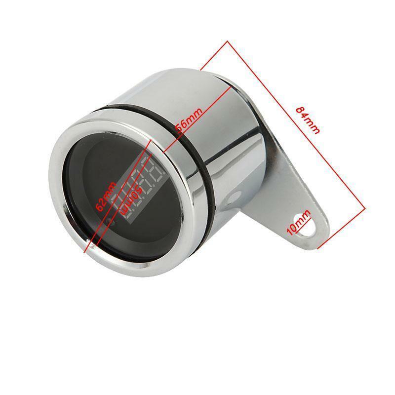 12V Red Led Waterproof Motorcycle Digital Tachometer Tacho Speedometer RPM Gauge