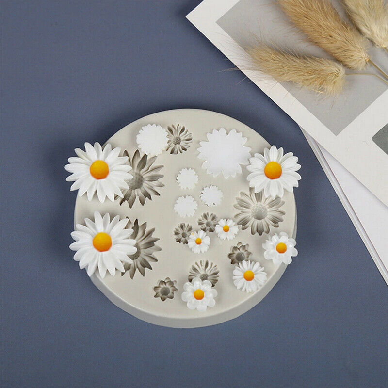 Daisy Wild Chrysanthemum Flower Shape Silicone Mold Sugarcraft cake Baking MFCA