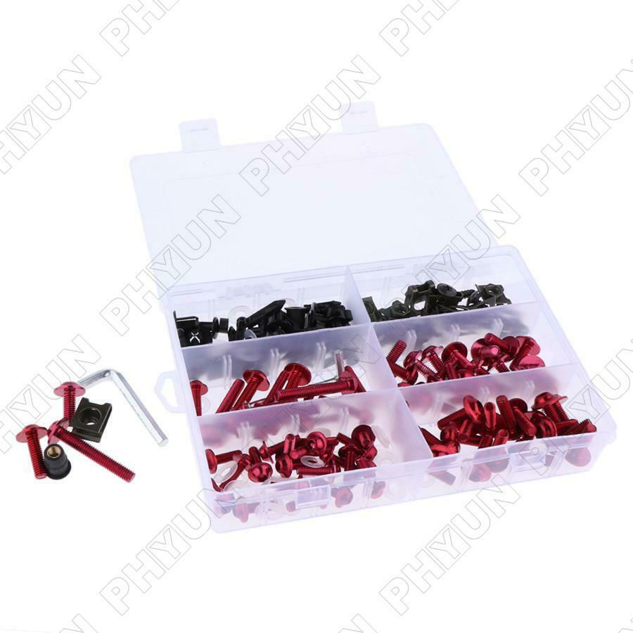 Motorcycle Fairing Bolts Fastener Kit ATV Fairing Fastener Clips Screws Bolt Kit