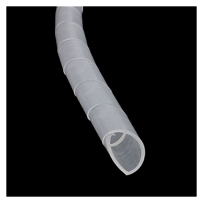 Cable Wire Organizer Manager Spiral Wrap Band 6mm Dia 15M Length White