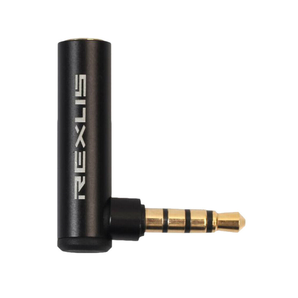 1 Pack 3.5mm Headphones Male to Female Adapter Angled Connector Converter