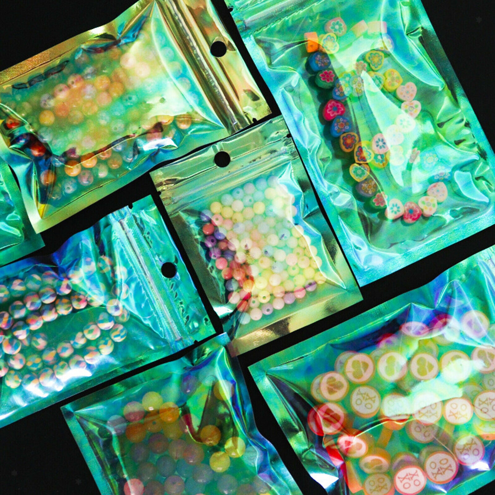 100 Pieces Zipper Bags Food Tea Storage Container Snacks Packing Sampling