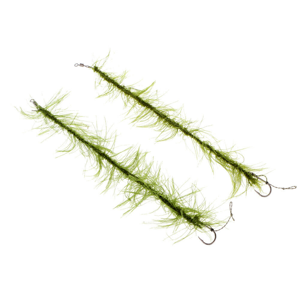 Weed Combi Rig Carp Fishing Hook Ready Made Hair Rigs Weed Line 2# Hook