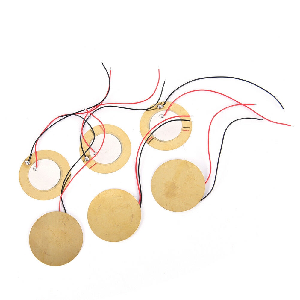 6pcs 35mm Piezoelectric Piezos Amplifiers Discs Leads For Guitar Pickup  .l8