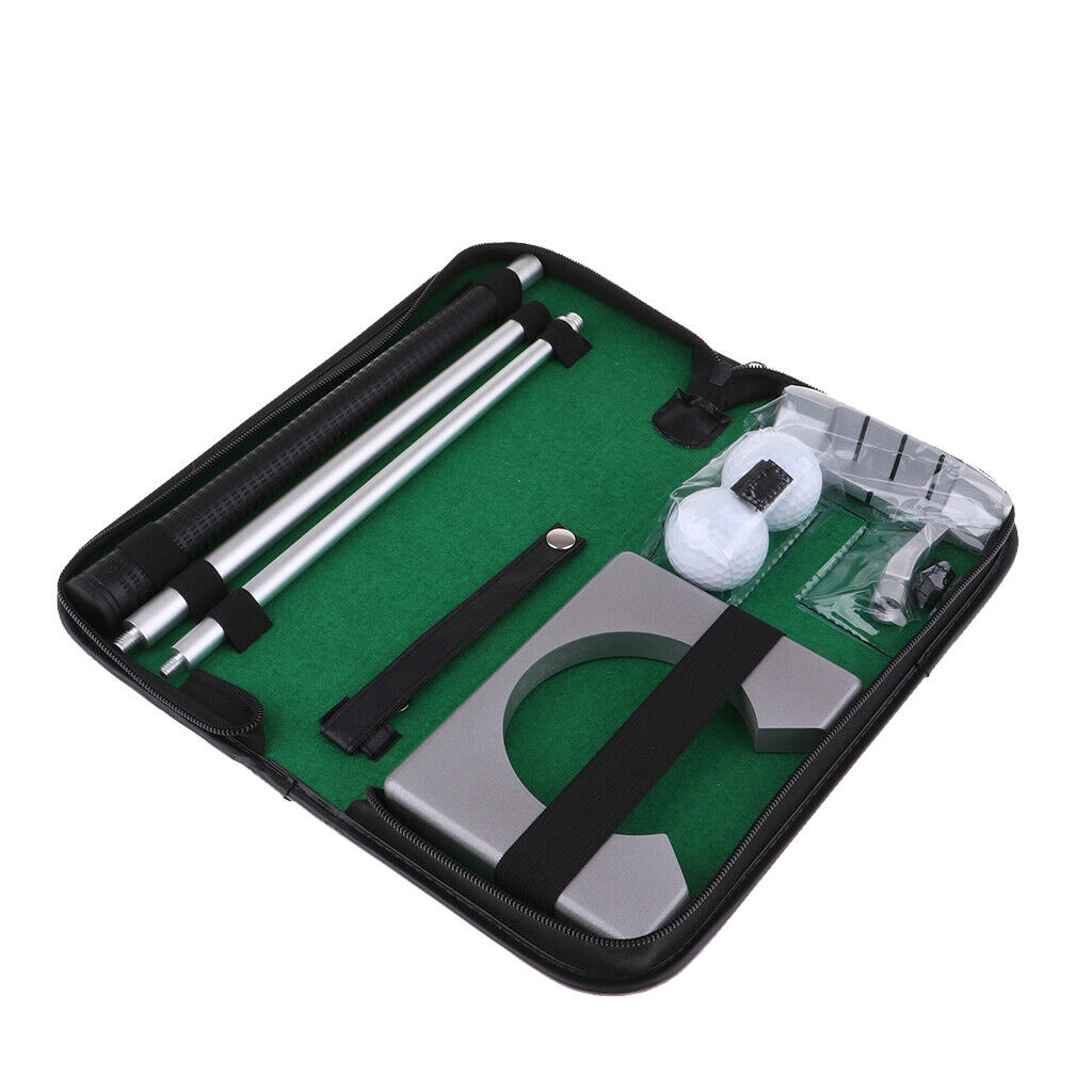 Portable Golf Putter Travel Practice Putting Set with Carrying Case Ball