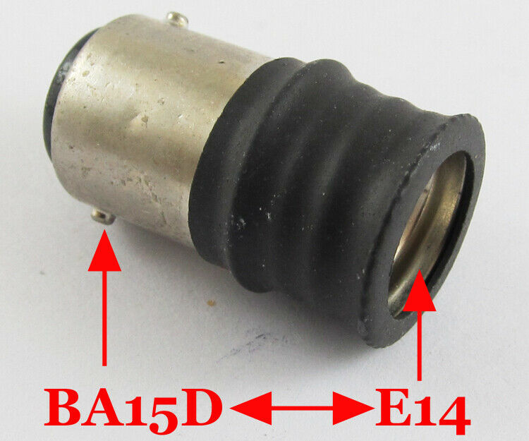 10pcs BA15D To E14 M/F Candelabra Base Socket LED Light Bulb Lamp Adapter Holder