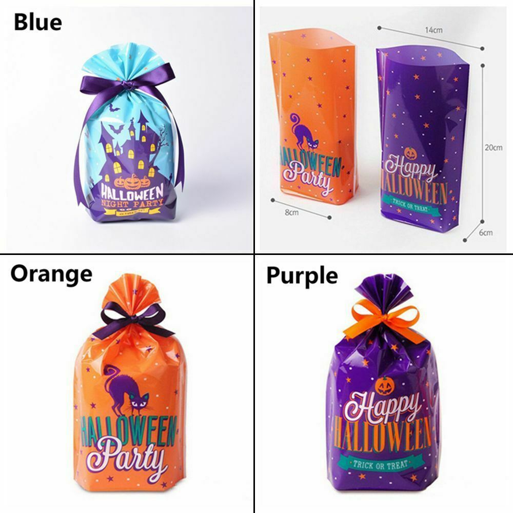 Trick or Treat Cookie Package Halloween Decor Food Pocket Halloween Candy Bags