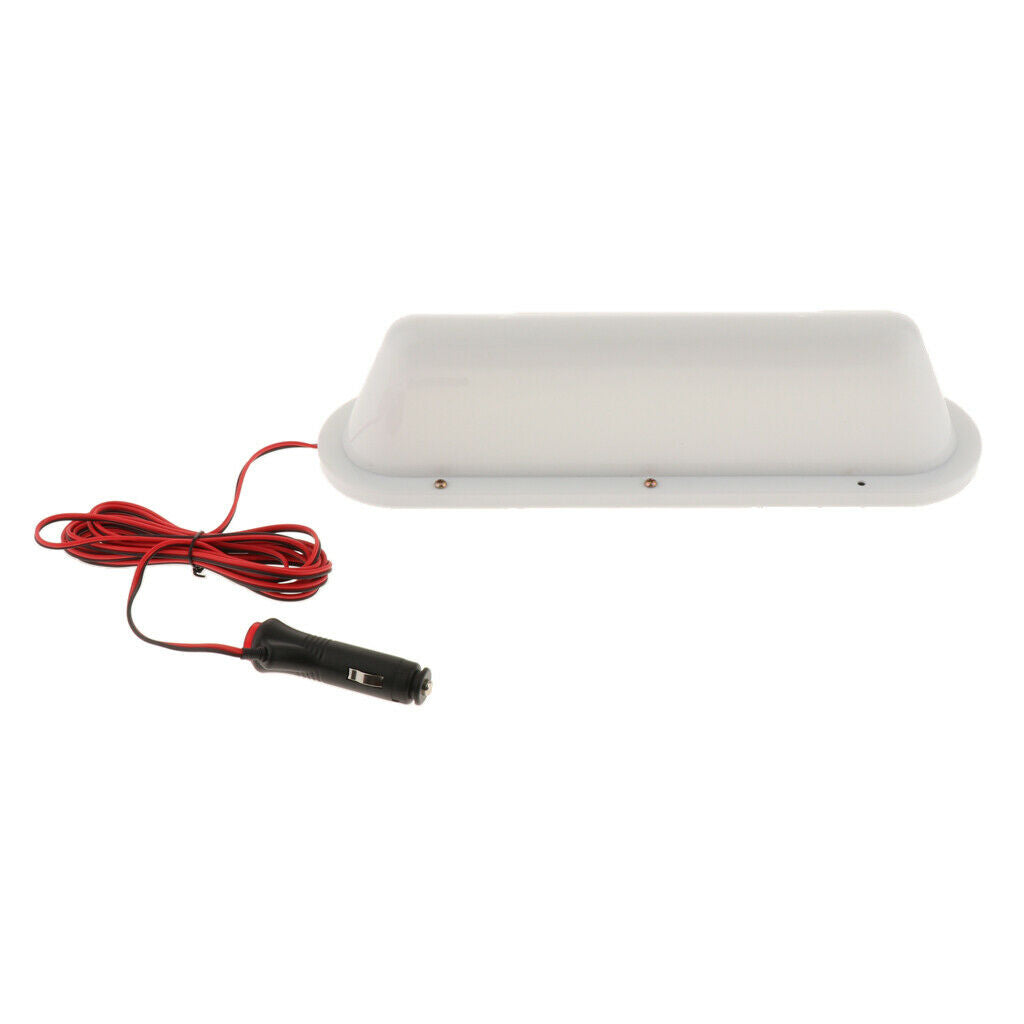 Waterproof RGB Taxi Top Light LED Roof Sign Dome Light w/ Cigarette Lighter