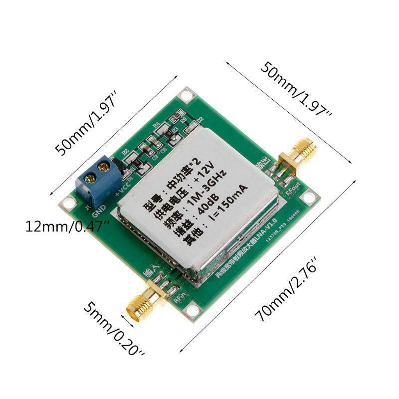 1-3000MHz 3Ghz Gain 40dB LNA RF Broadband Power Amplifier Module DC 12V 150mA