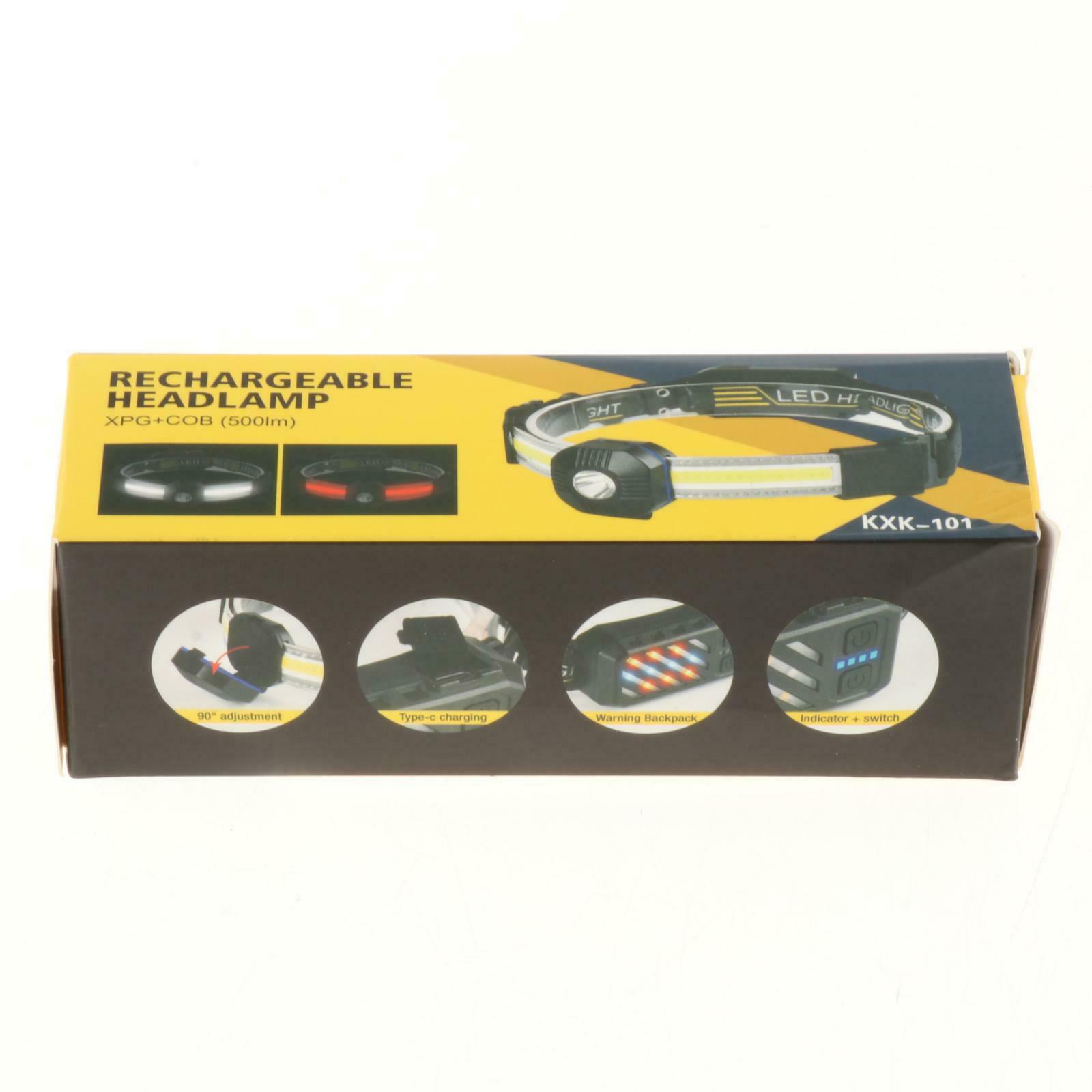 LED Headlamp Rechargeable 7 Modes Waterproof Flashlights Adults Kids Cycling