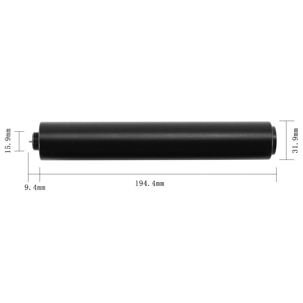 Pool Cue Extender Snooker Extension 8'' for Predator Accessories Black