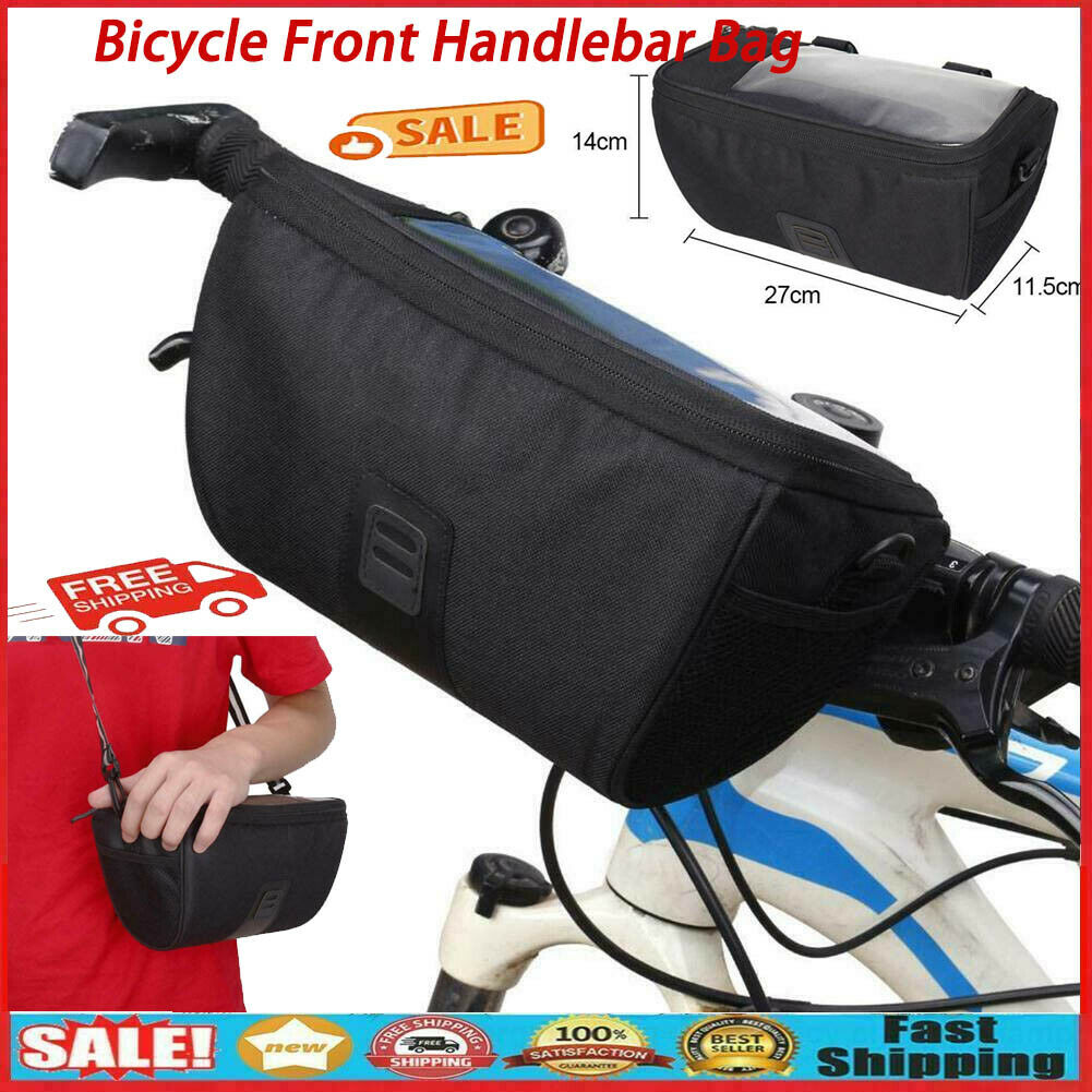 Universal Cycling Bicycle Bike Front Handlebar Storage Bag Phone Holder Pouch
