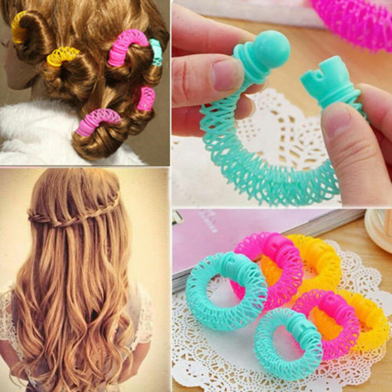 8 Pcs Hairdress Magic Bendy Hair Styling Roller Curler Spiral Curls DIY To.l8