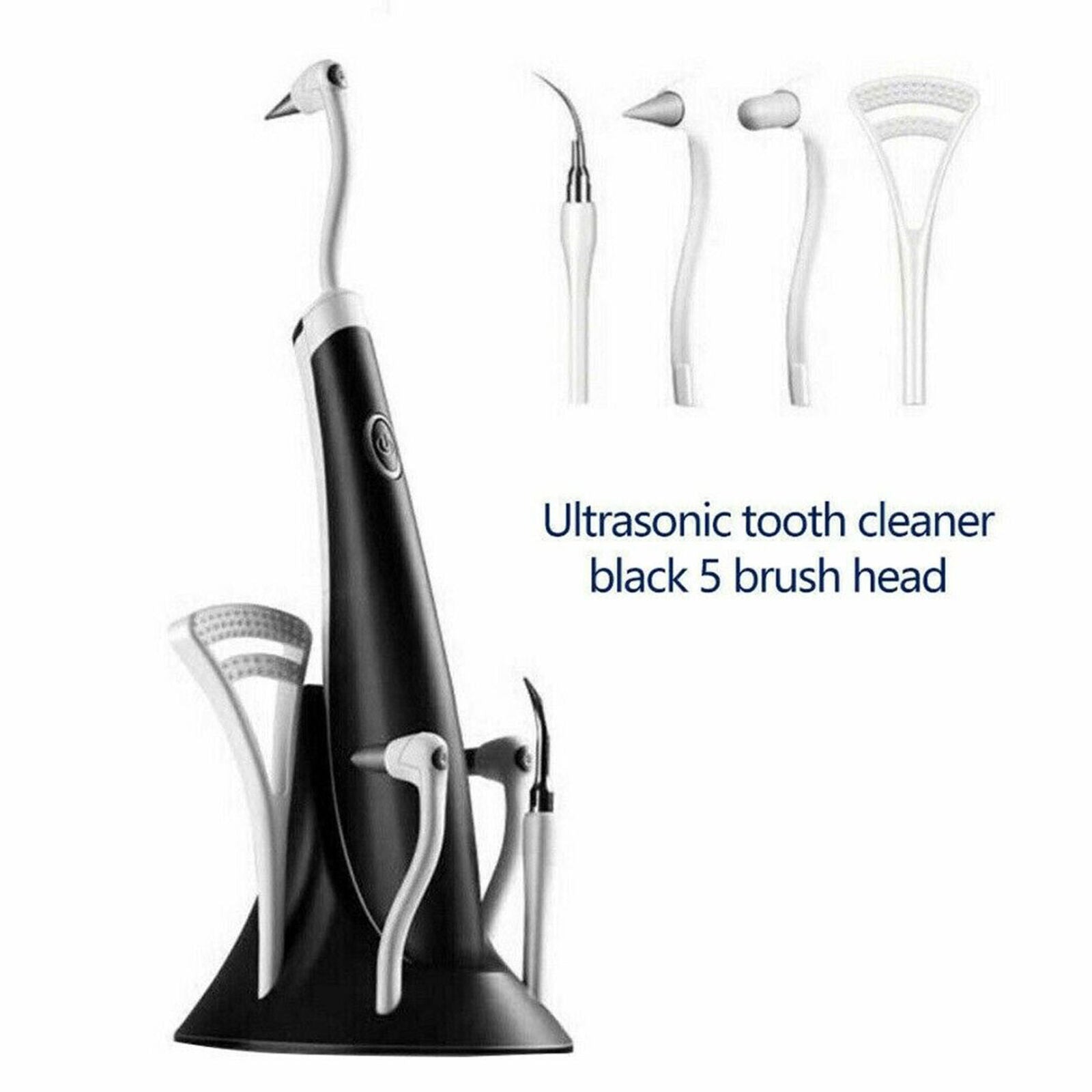 Tooth Polishing Cleaner Ultrasonic LED Electric Oral Teeth Cleaning Kit + 5 Tips