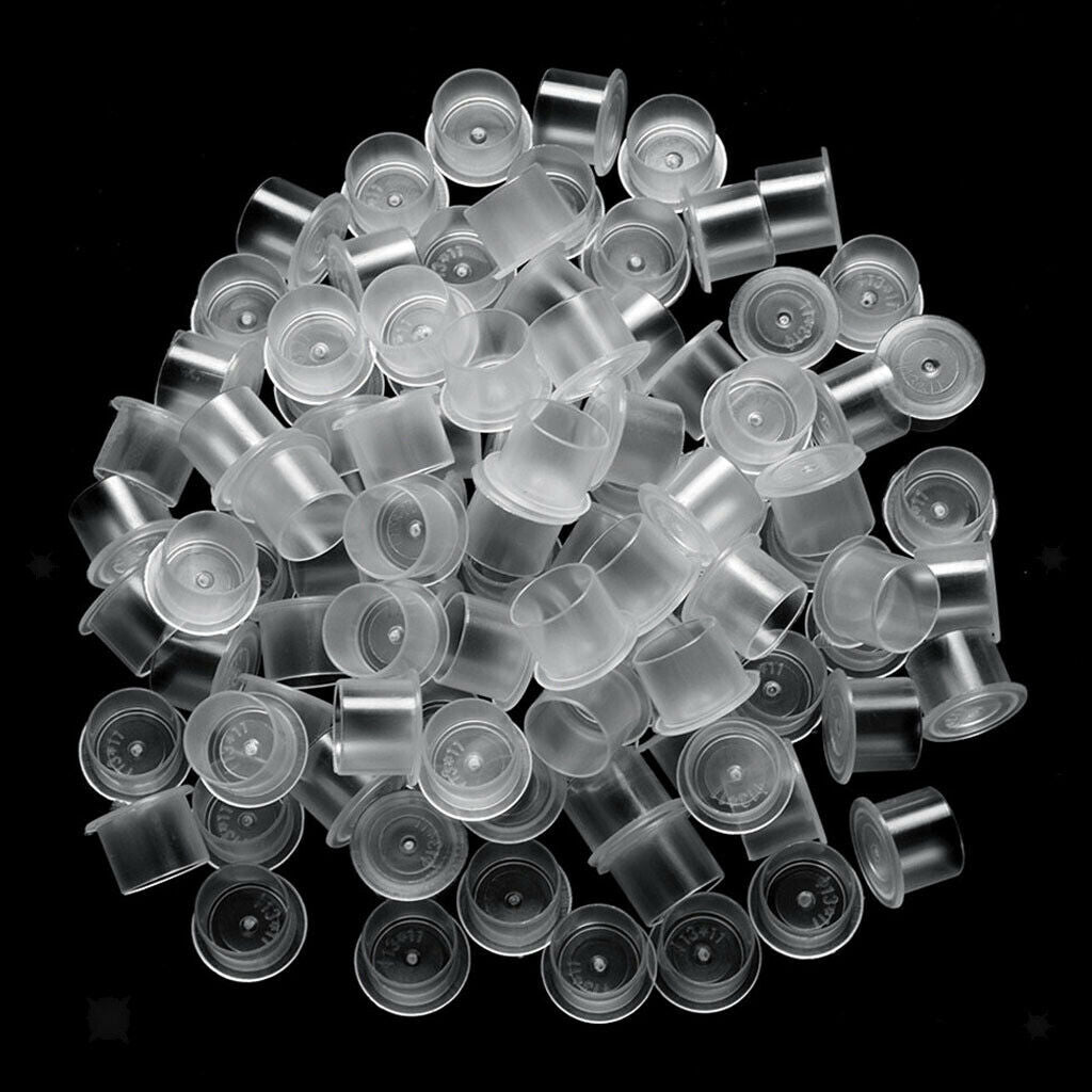 100pcs Disposable Plastic  Cup Microblading Ink Holder 13mm