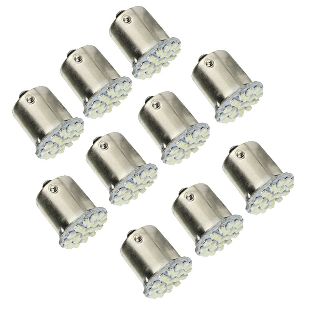 10x Super White 1156 1206 22SMD Brake Stop/Backup Reversing/Tail Light Lamps