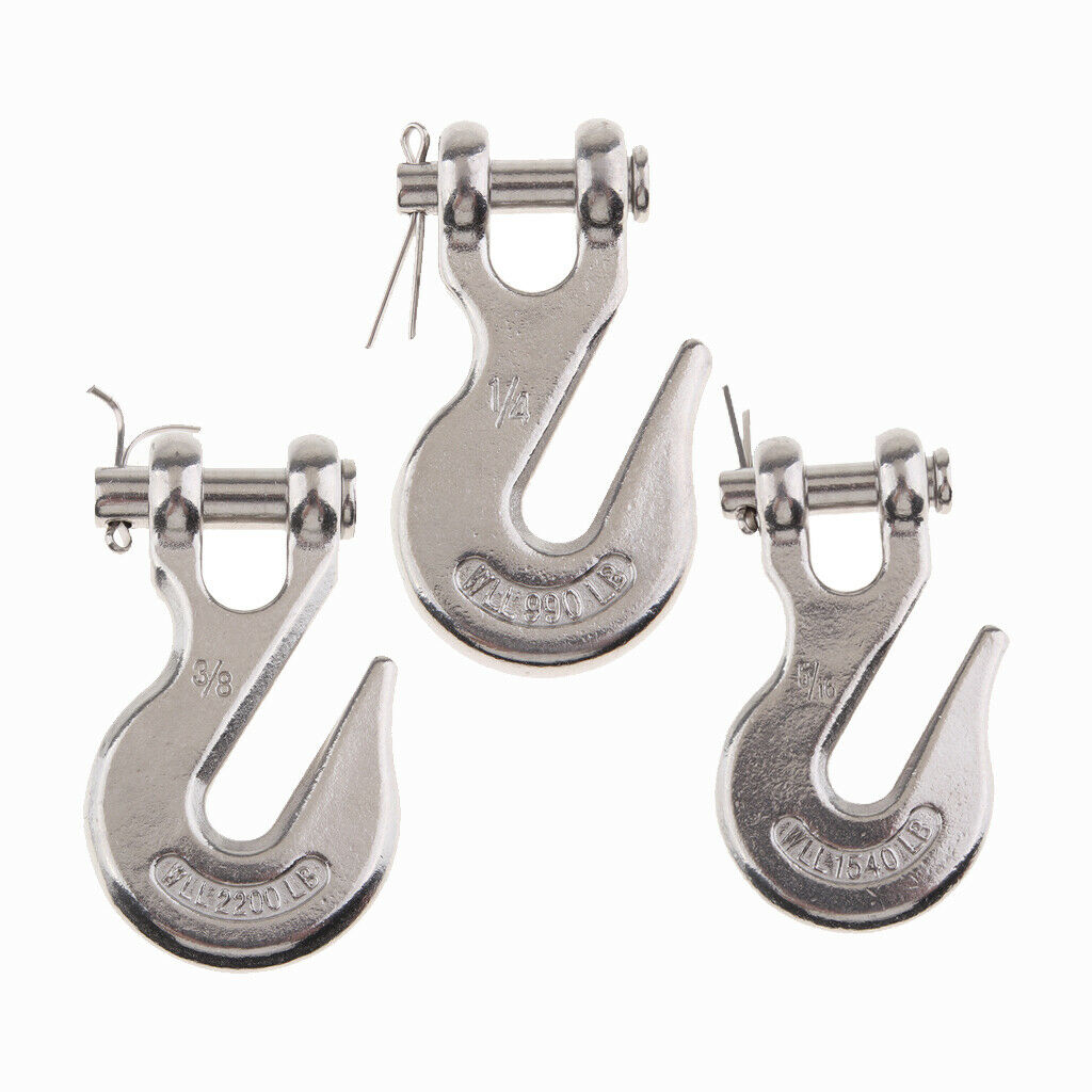 316 Stainless Steel Hardware 1/4 Inch Clevis Grab Slip Hook Lifting Chain