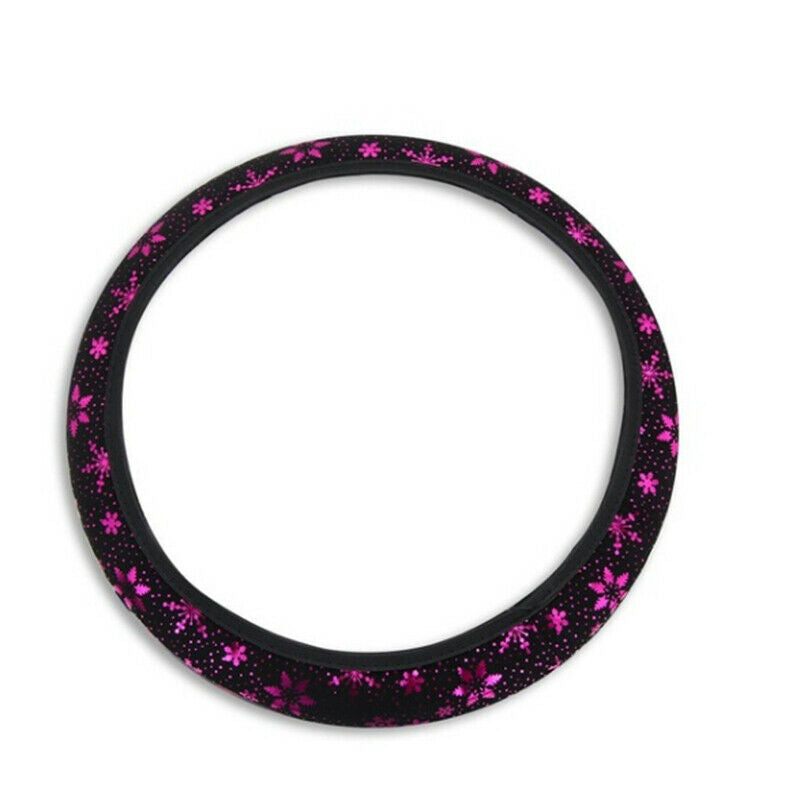 Universal Shiny Purple Snowflake Auto Car Steering Wheel Cover Non-slip E.l8