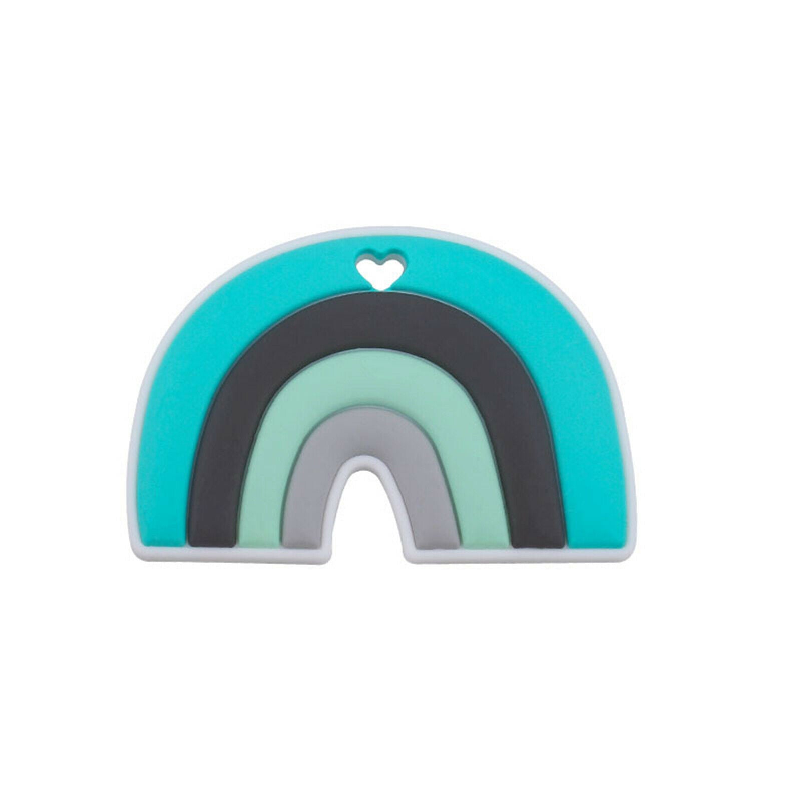 5Pcs Softs Silicone Toddler Teethers Biting BPA Free Rainbow Nurse Gift