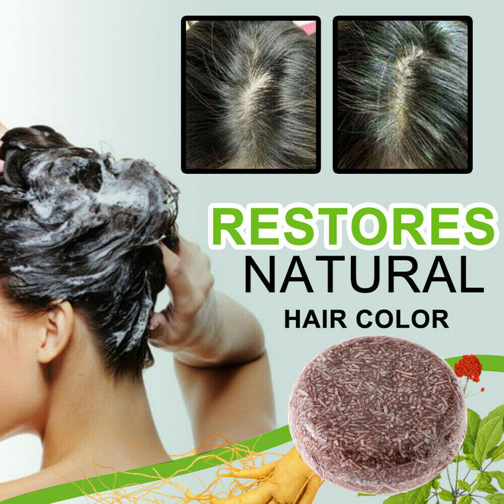 Hair Darkening Shampoo Bar Soap Hair Shampoo Hair Reverse Polygonum Essence