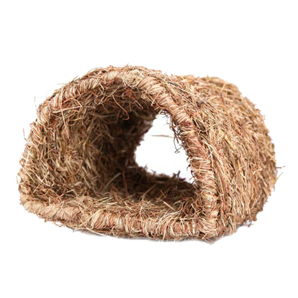 Hand-made Natural Straws Pet Hamster Bunny Chinchillas Rabbit Nest Cubby