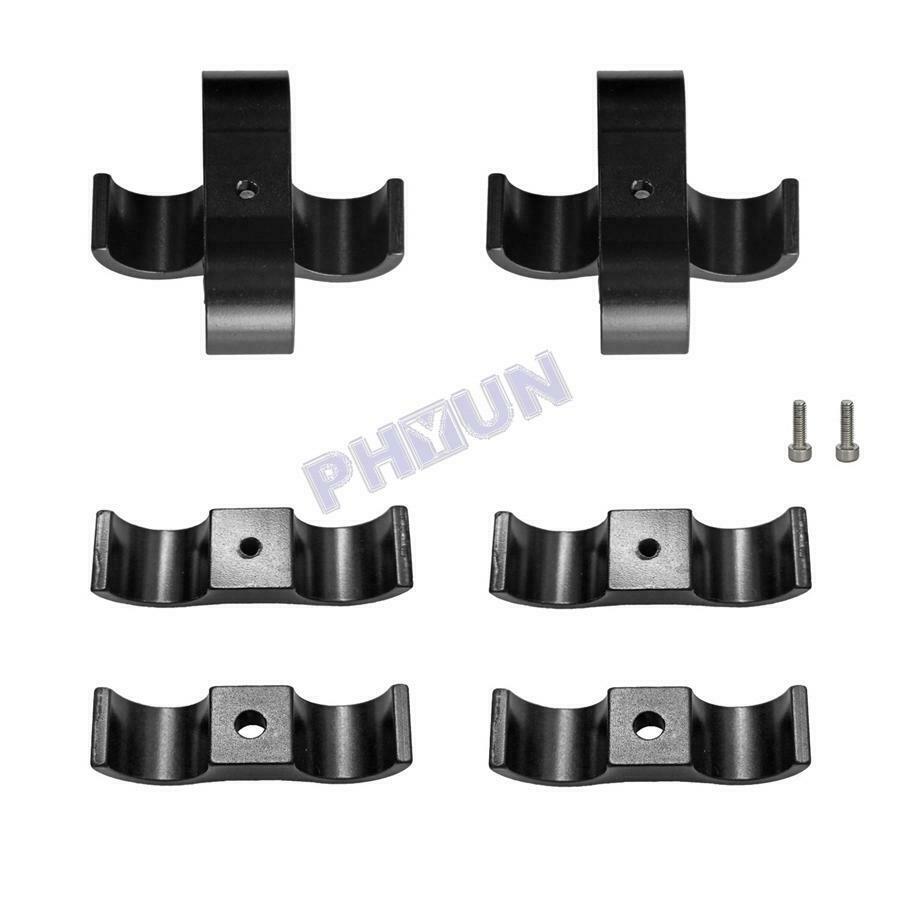 8Pcs AN-8 AN8 16MM 17MM Braided Hose Separator Clamp Fitting Adapter Bracket