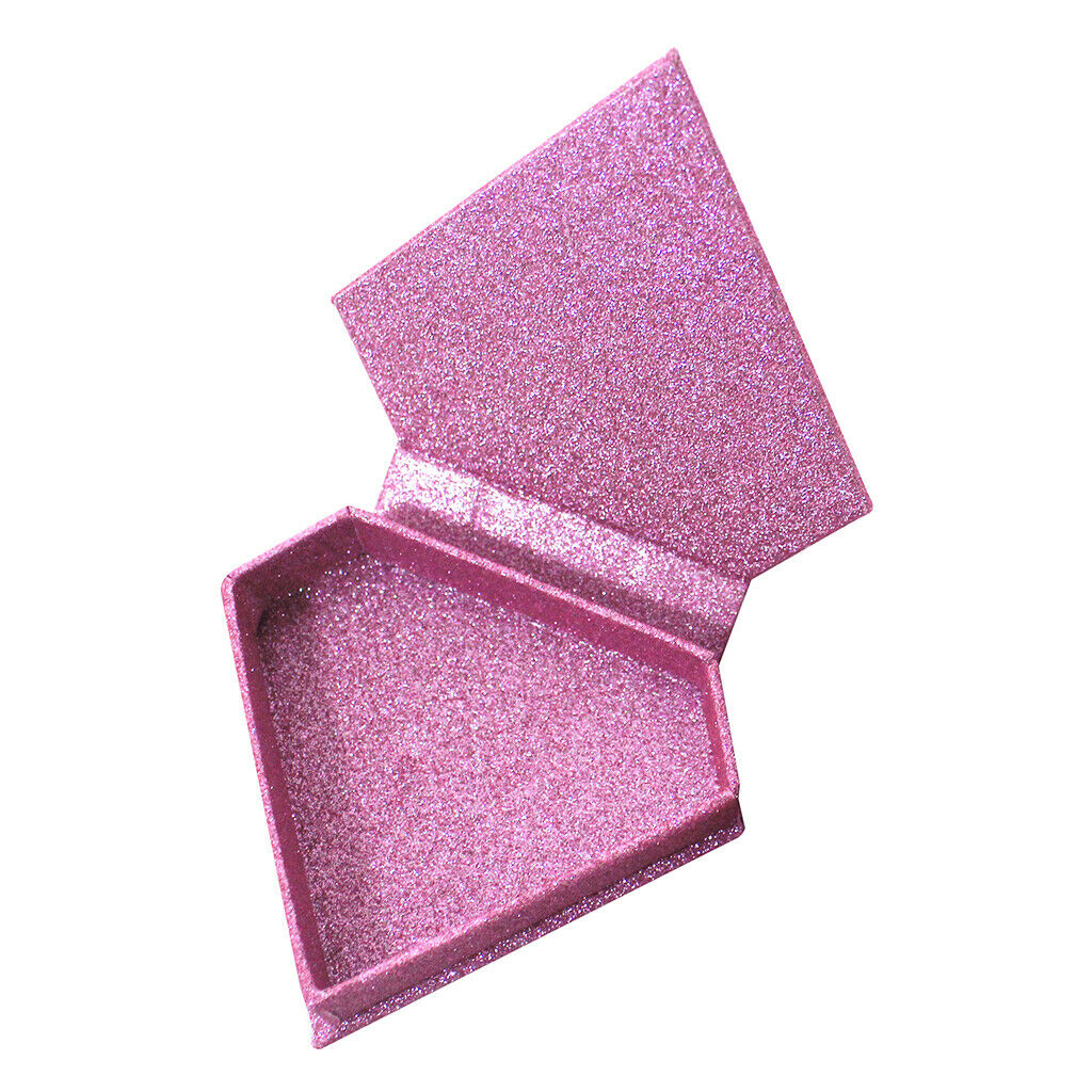 Empty Magnetic Pink Diamond False Eyelash Storage Container Box Holder Case