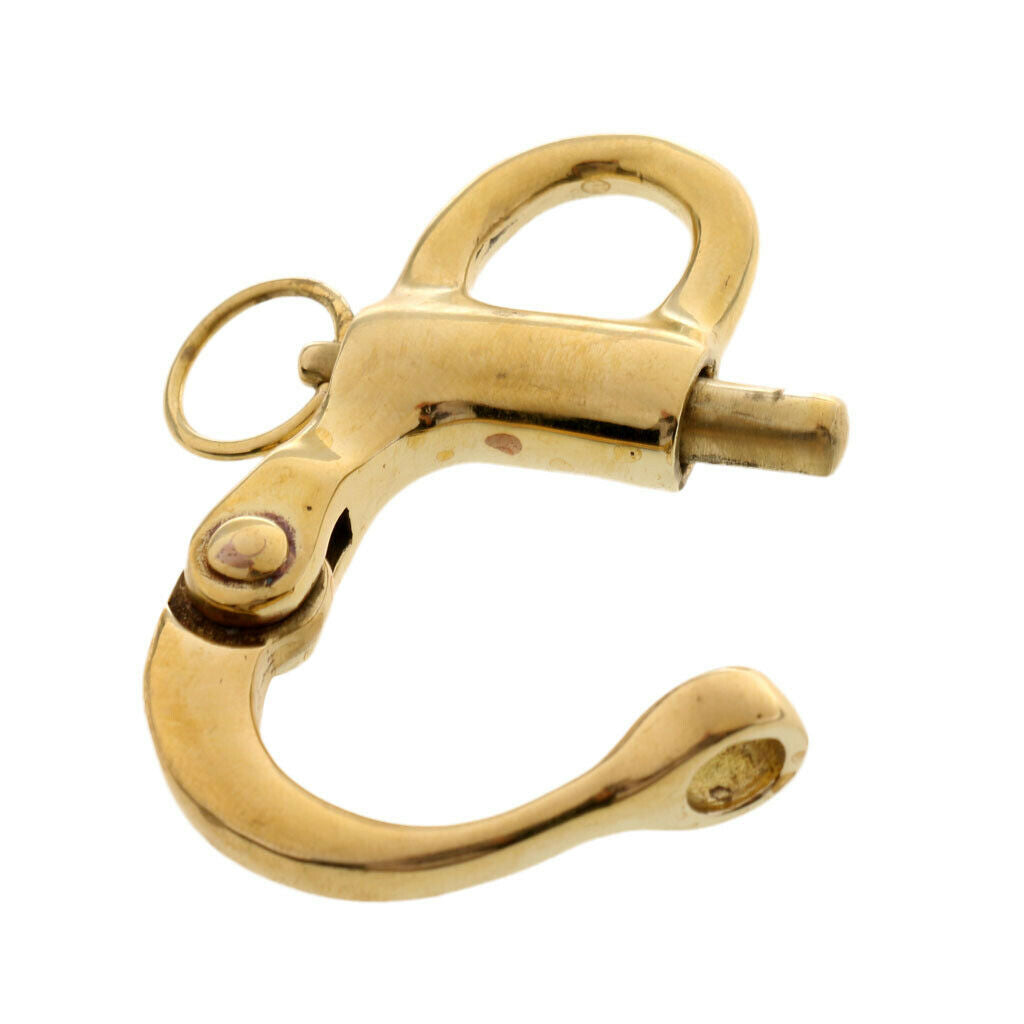 50mm 2inch Fixed Bail Pure Copper Snap Shackle Sailing Boat Yacht Hardware