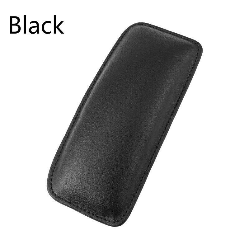 Universal Car Armrest Cushion Mat Elbow Leg Bolster Protective Pad Leather Black