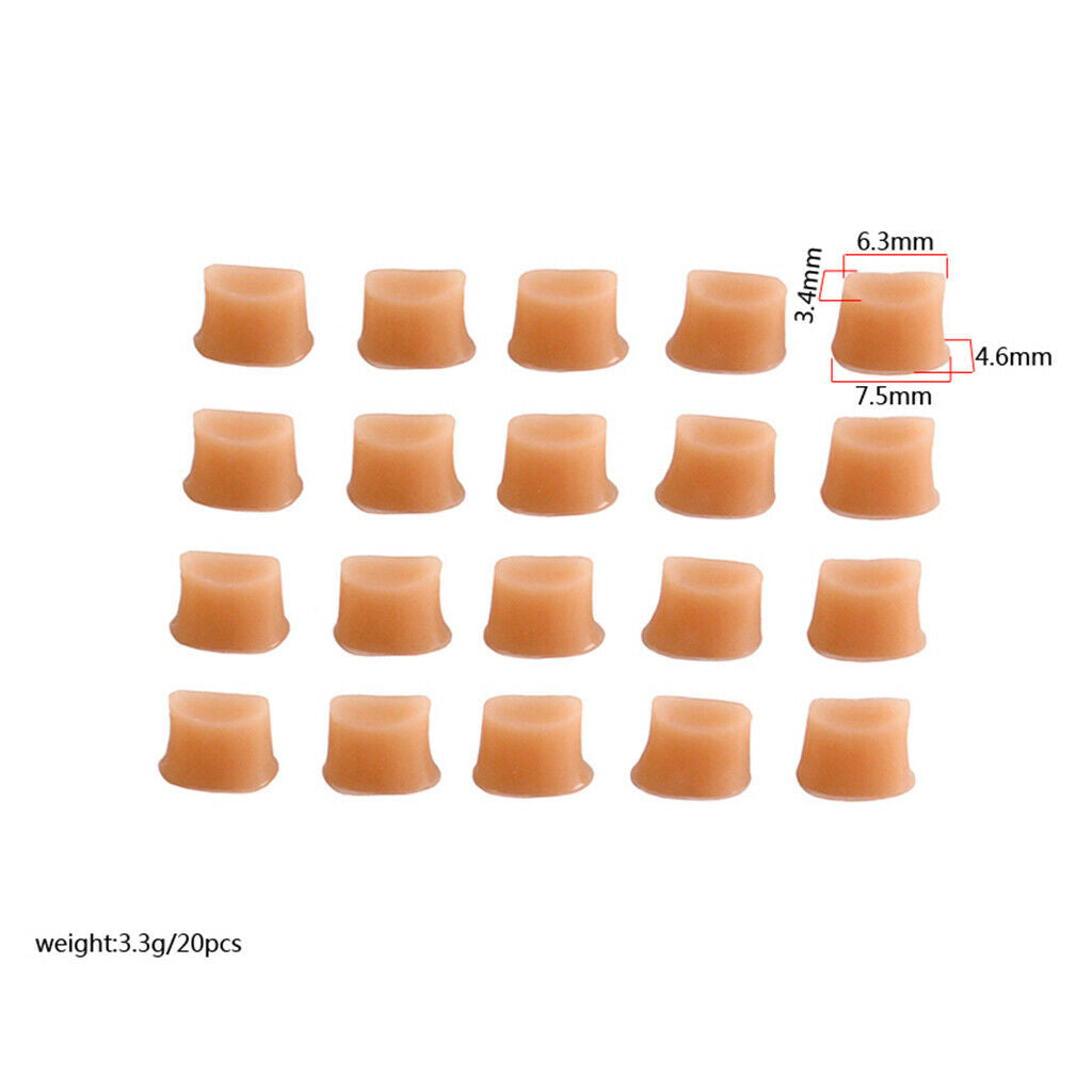 20 Packs Soft Silica Flute Cushion Pads Small Size DIY Parts Accs Beginners
