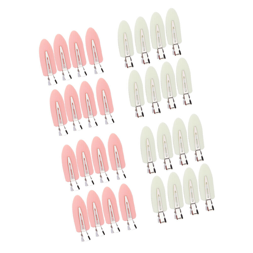 16x Durable Plastic No Bend Hair Clips No Mark Headwear Perming Clamps