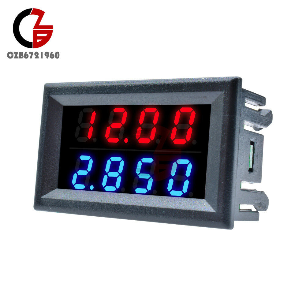 Blue+Red LED DC 0-200V 10A Voltmeter Ammeter Amp Dual Digital Volt Meter Gauge