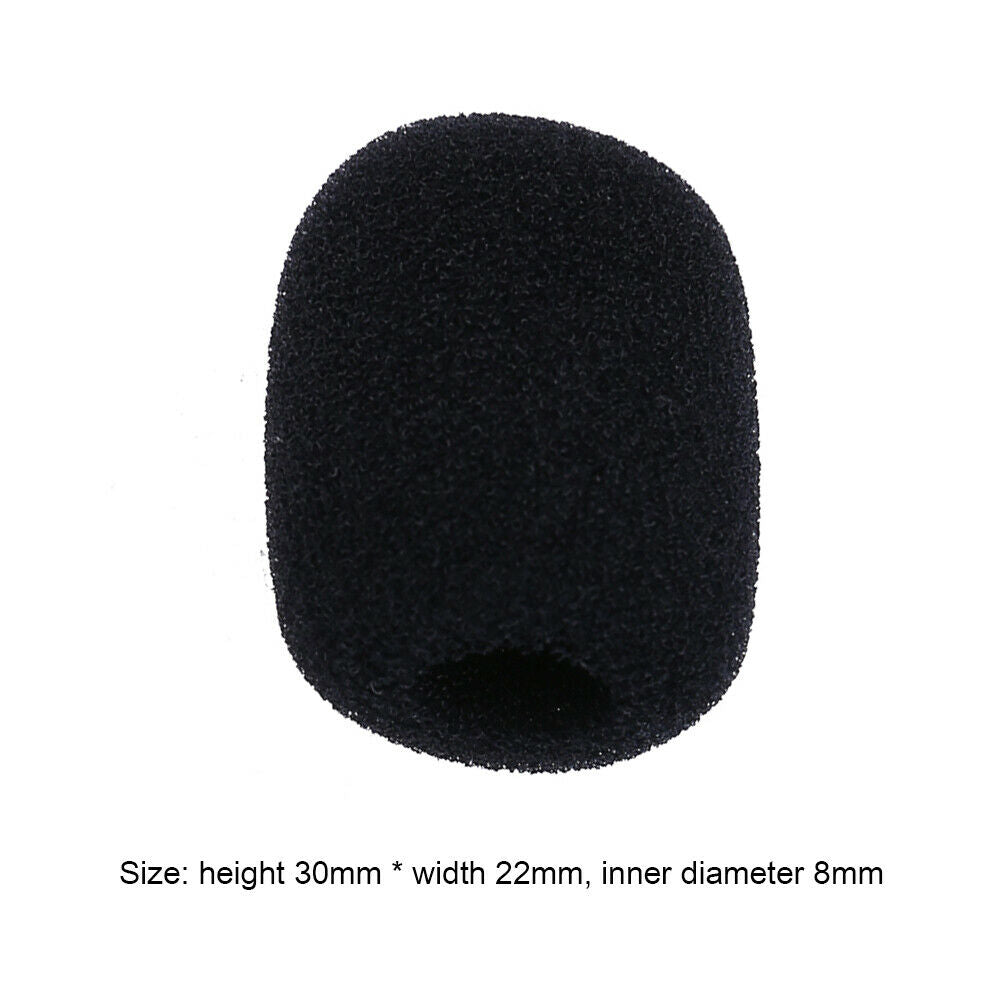 15pcs 30mm Soft Elastic Sponge Microphone Head Cover for Headset Sleeve Mic @