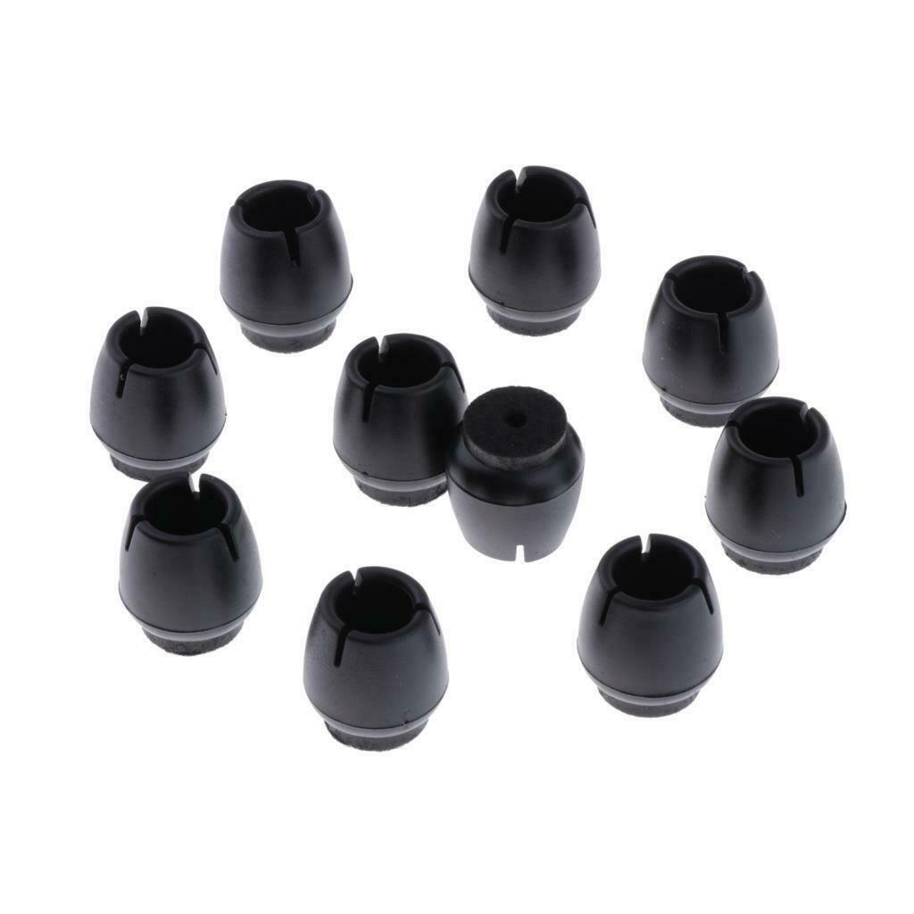 10xRound Table Chair Leg Caps Wooden  Cover Floor Protector _F