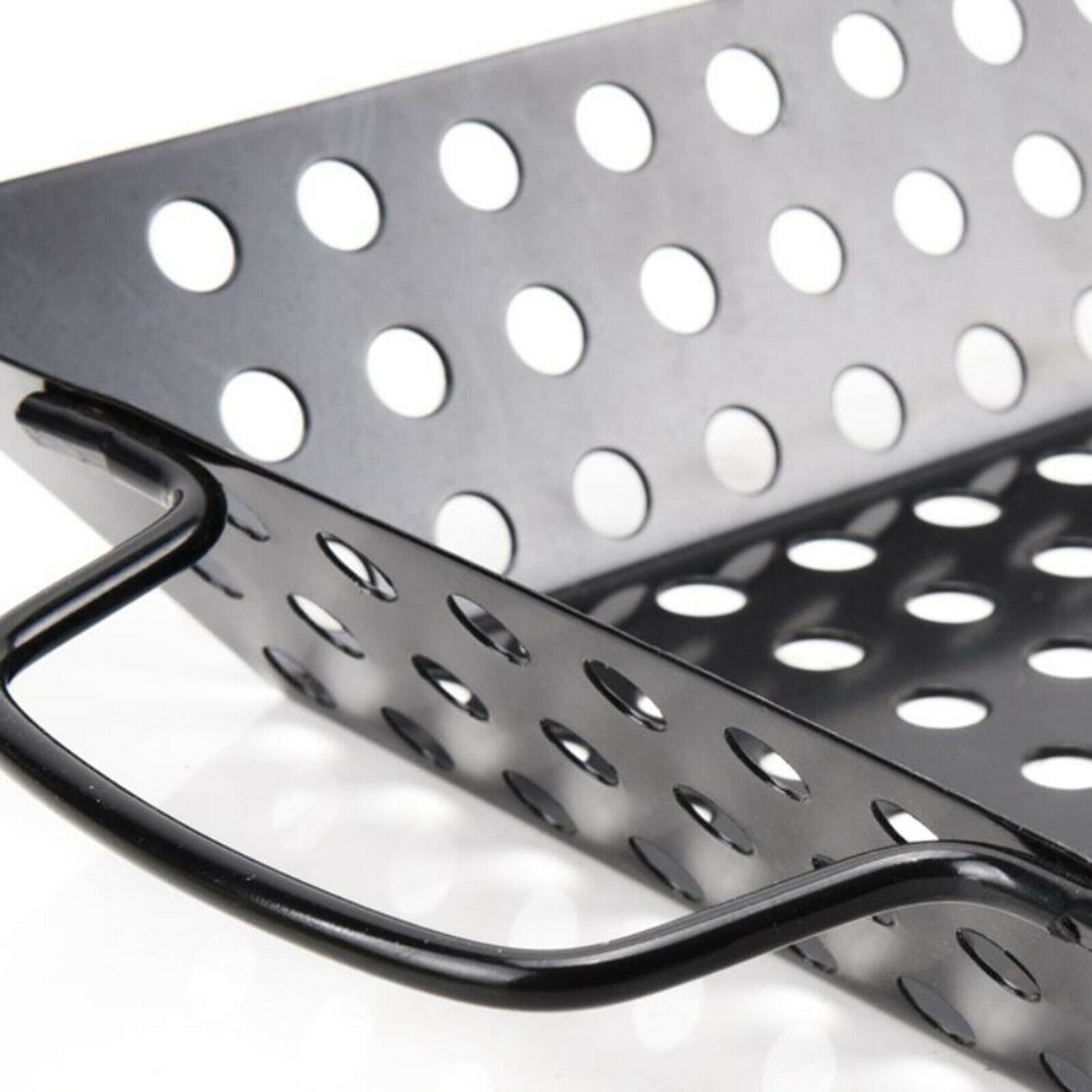 Carbon Steel Non-Stick Grill Tray Pan BBQ Bowl Vegetables Meat Fish Grilling